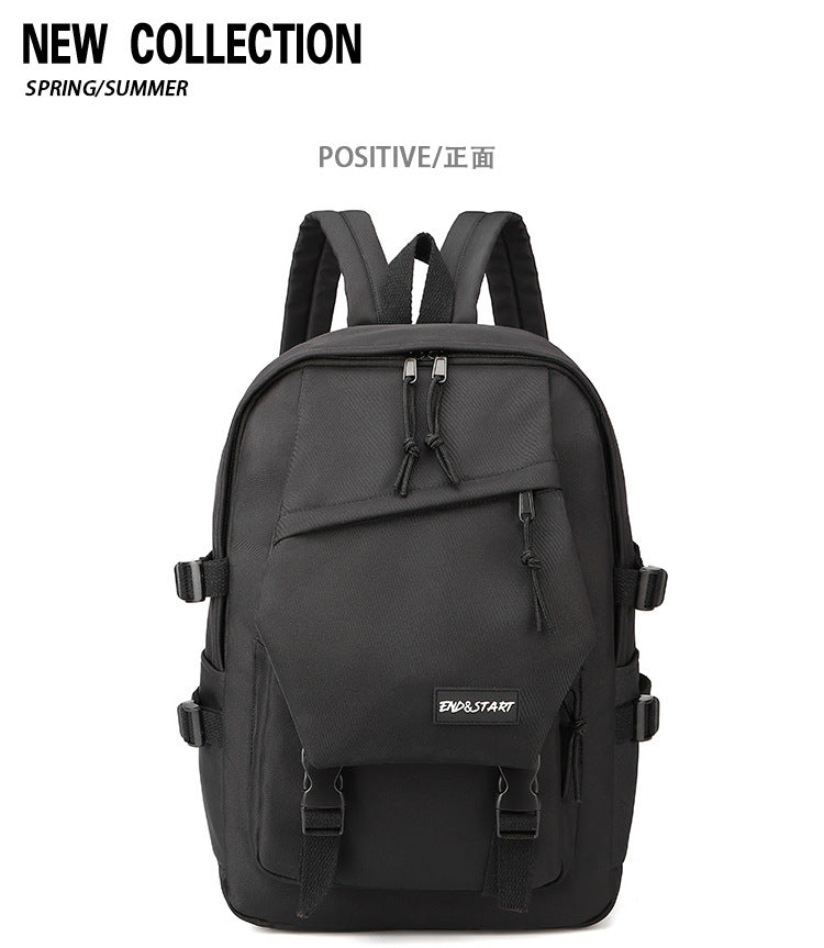 End & Start backpack ins schoolbag Korean version 2062-Fashion Bag-1stAvenue