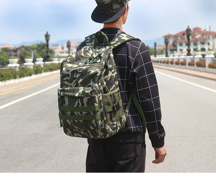 End & Start Green camouflage Backpack-End & Start-1stAvenue