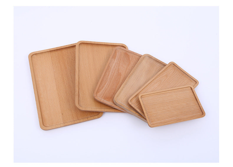 Wood tray solid wood tray rectangular Square Round wooden tray tea tray snack cake wood tray-Home And Deco-1stAvenue
