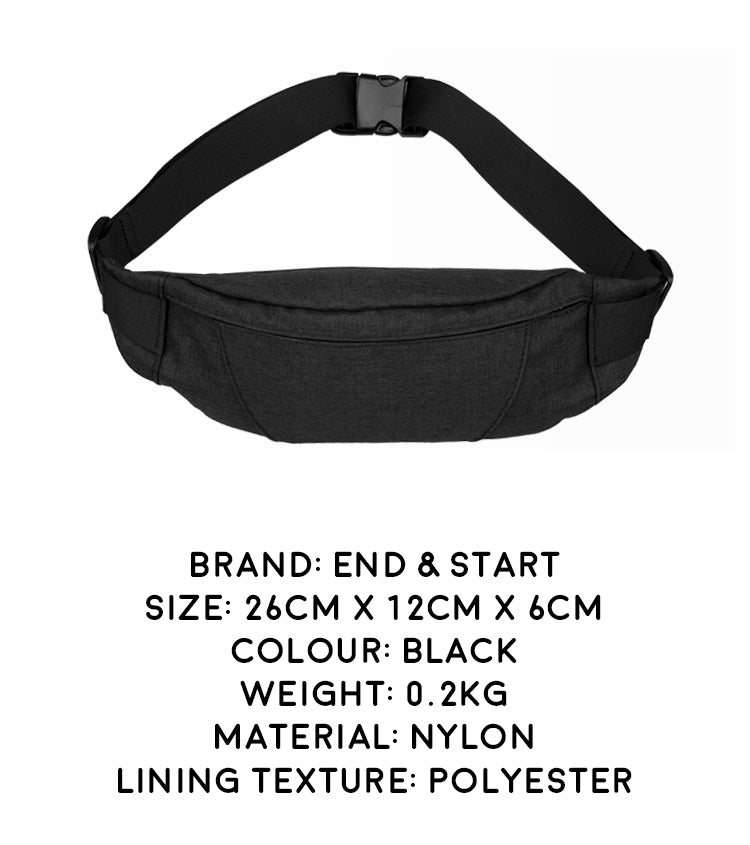 End & Start Waist bag men's nylon casual multifunctional mini bag mobile phone coin cash register bag 3162-End & Start-1stAvenue