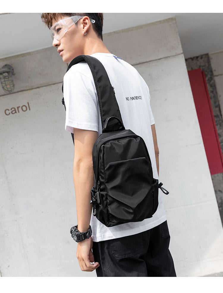 End & Start Men's chest bag simple single shoulder messenger bag 2701-End & Start-1stAvenue