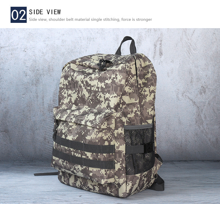 End & Start Green camouflage Backpack-End & Start-1stAvenue