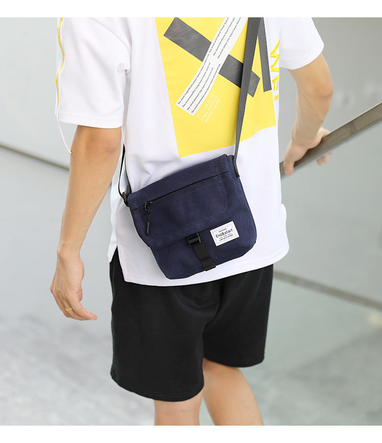 End & Start Messenger bag men's trendy brand shoulder bag canvas boys diagonally small bag shoulder bag-End & Start-1stAvenue