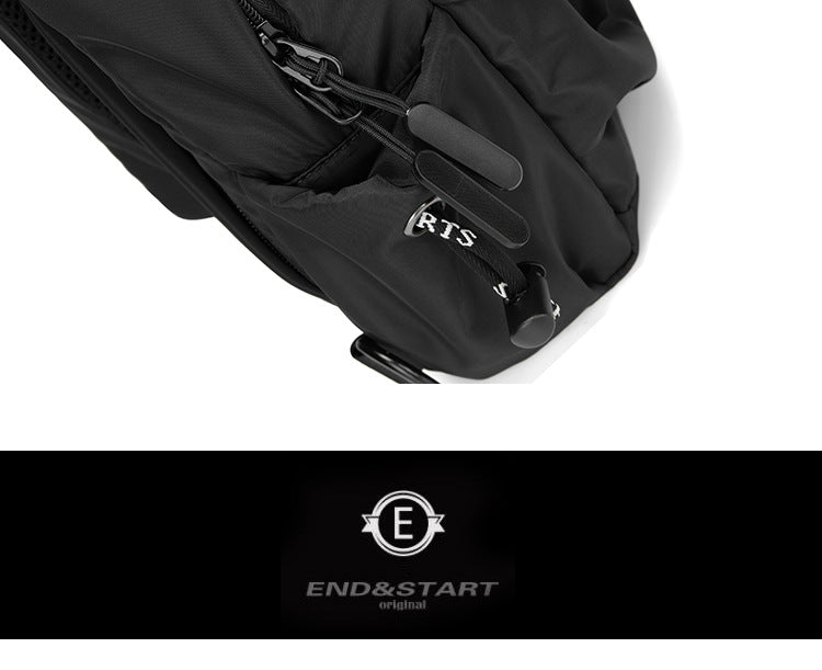 End & Start Men's chest bag simple single shoulder messenger bag 2701-End & Start-1stAvenue