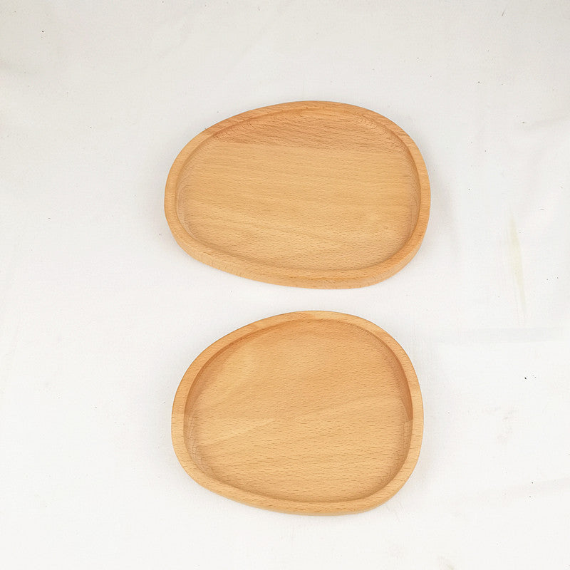 Japanese Tableware solid wood small dish oval beech storage tray jewelry-Home And Deco-1stAvenue