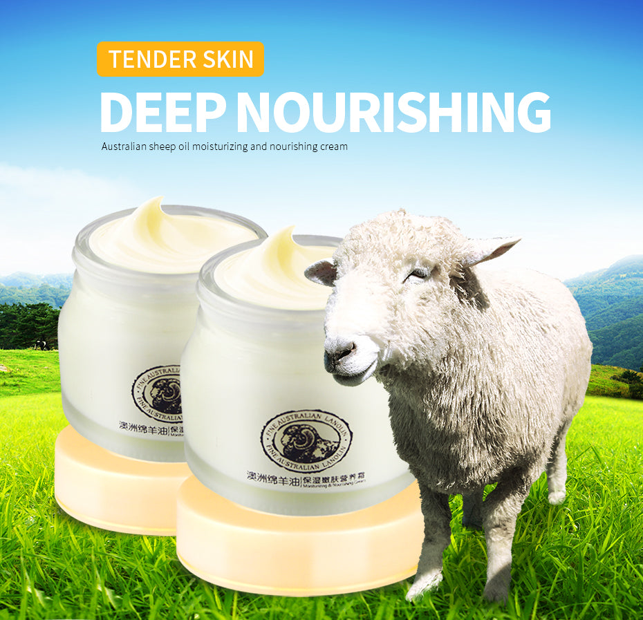 LAIKOU Face Cream Collagen Facial Moisturizer Sheep Oil Cream 90g-Skin care-1stAvenue