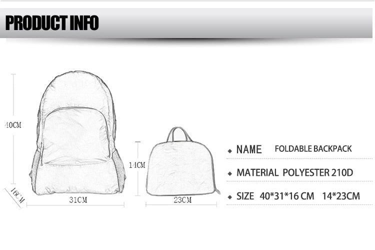 Lightweight travel foldable backpack-Travel Organizer-1stAvenue
