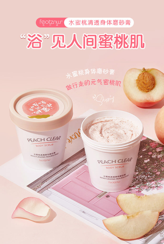 Peach Clear Body Scrub 200ml 100% Nature Plant Extracts-Beauty Product-1stAvenue