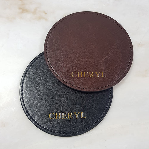 Customised Leather Coaster-Personalised Gift-1stAvenue