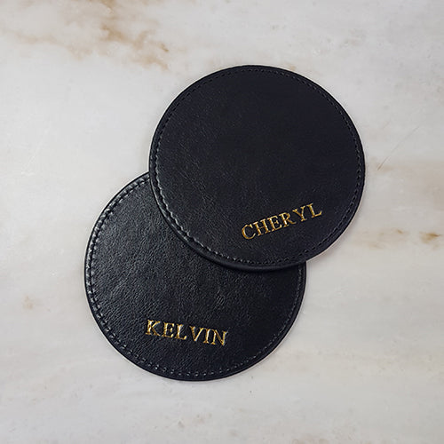 Customised Leather Coaster-Personalised Gift-1stAvenue