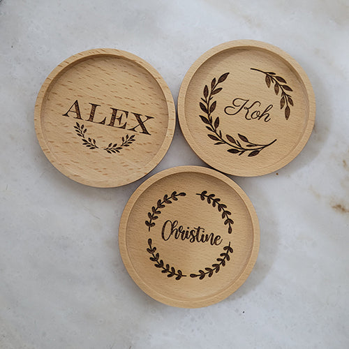 Personalised Engraved Wood Coaster Great gift ideas-Personalised Gift-1stAvenue