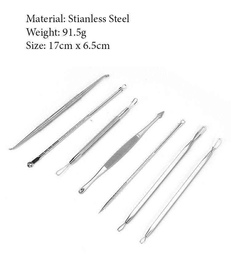 7-piece Stainless steel acne needle set beauty acne needle set to blackhead needle beauty tools-beauty tool-1stAvenue