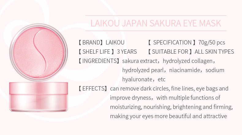 LAIKOU Japan Sakura Eye Mask Reduce Dark Circles and Fine Lines-Beauty Product-1stAvenue