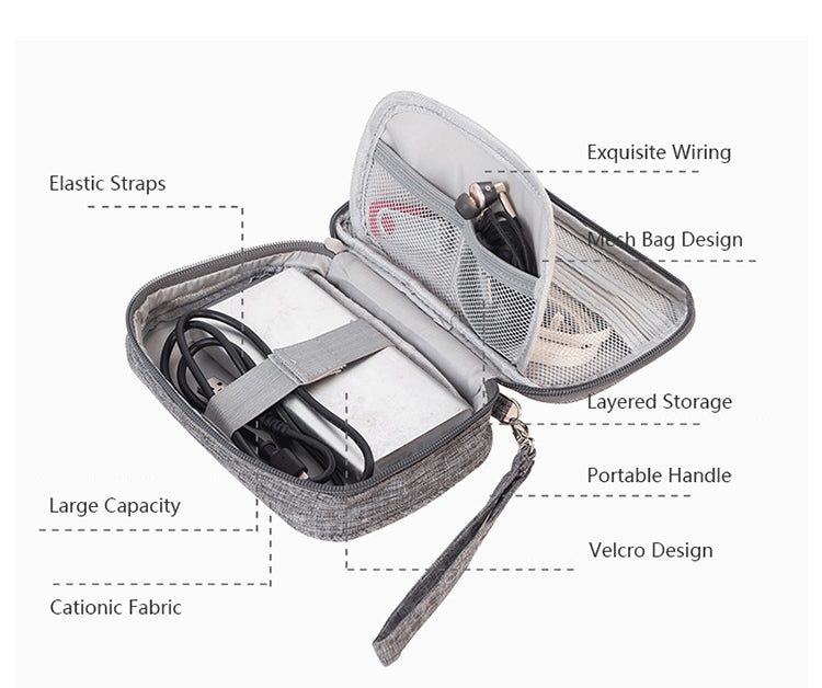 Cable Organizer Bag Electronic Gadget Organizer Style of MUJI-Travel Organizer-1stAvenue