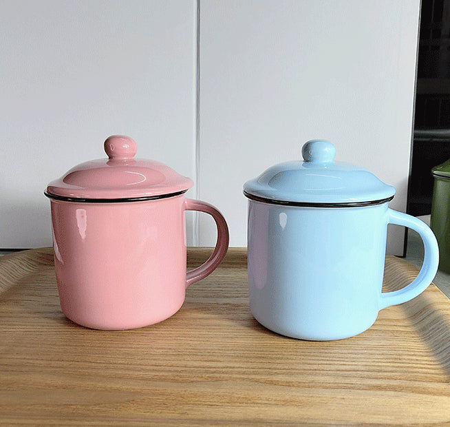 Nostalgic mug new retro cultural ceramic mug with lid-Home And Deco-1stAvenue