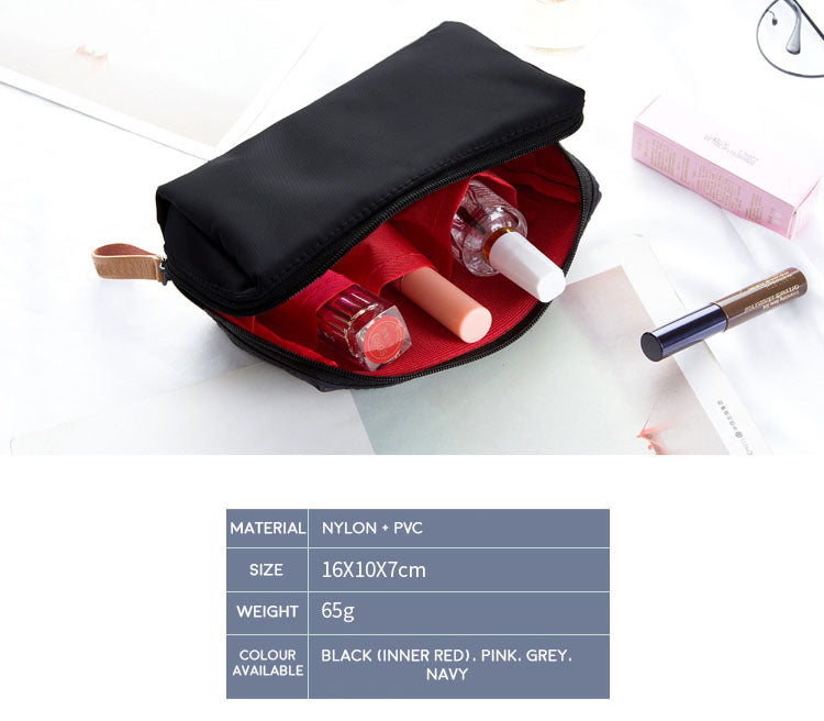 New Korean cosmetic bag small portable waterproof storage bag lady mini clutch bag-Travel Organizer-1stAvenue
