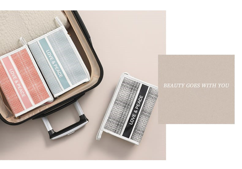 Luxury Beauty Makeup Bag Zipper Pouch Closure Travel Cosmetic Bag-Travel Organizer-1stAvenue