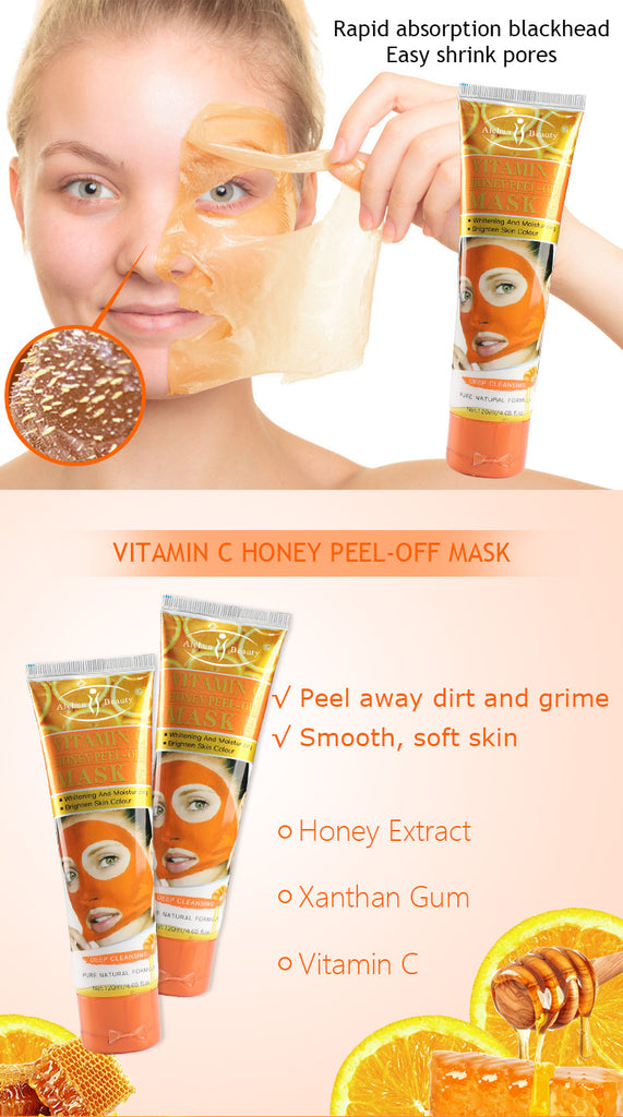 Aichun Beauty 120ml Vitamin C Honey Peel Off Mask Whitening Moisturizing Brighten FACE MASK-Beauty Product-1stAvenue