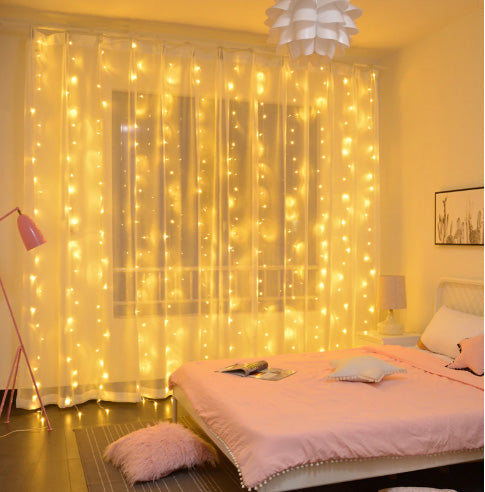 3m x 2m Curtain Fairy Lights 200 Led String Lights Plug-Fairy Lights-1stAvenue