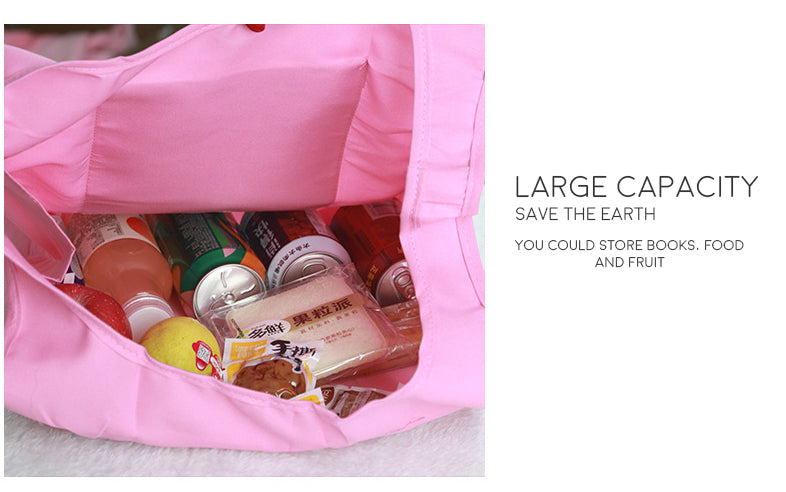 Foldable shopping bag tote bag folding bag Nylon bag light fashion-Travel Organizer-1stAvenue