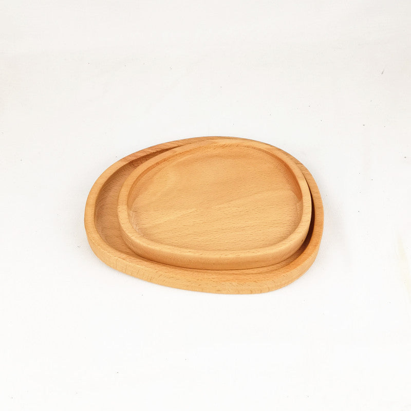 Japanese Tableware solid wood small dish oval beech storage tray jewelry-Home And Deco-1stAvenue