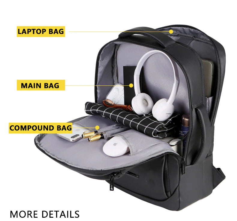 15.6 inch Laptop Backpack Mens Business Notebook Waterproof Back Pack USB Charging Bag Travel Bagpack-Fashion Bag-1stAvenue