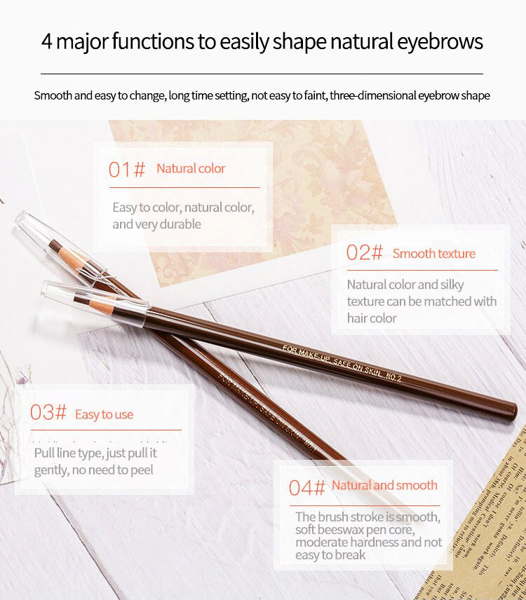 Hensi draw line eyebrow pencil waterproof, sweat-proof, color makeup-Beauty Product-1stAvenue