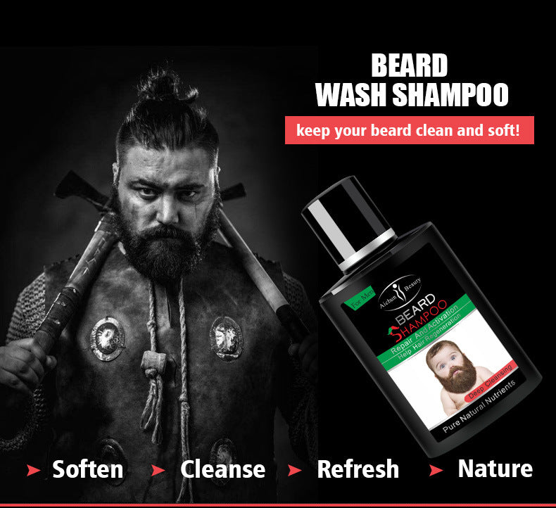 Aichun Beauty deep cleansing Men Liquid Beard shampoo Repair and Activation help hair regeneration-Beauty Product-1stAvenue