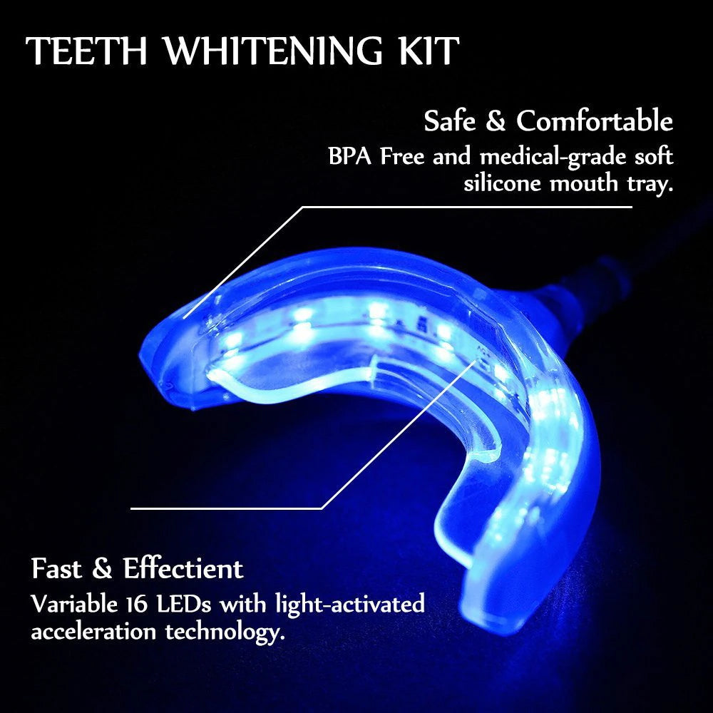 Teeth Whitening Kit With LED Light Professional Bleach Oral Care Hygiene Gel Peroxide Gel Pen Tooth Whitener Dental Tools-Oral Care-1stAvenue