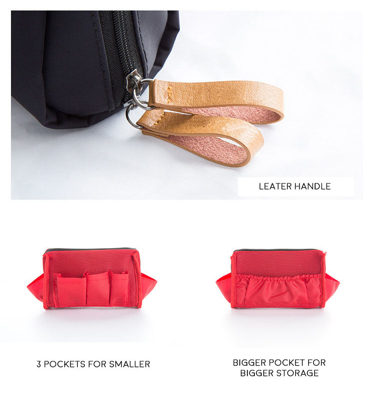 New Korean cosmetic bag small portable waterproof storage bag lady mini clutch bag-Travel Organizer-1stAvenue