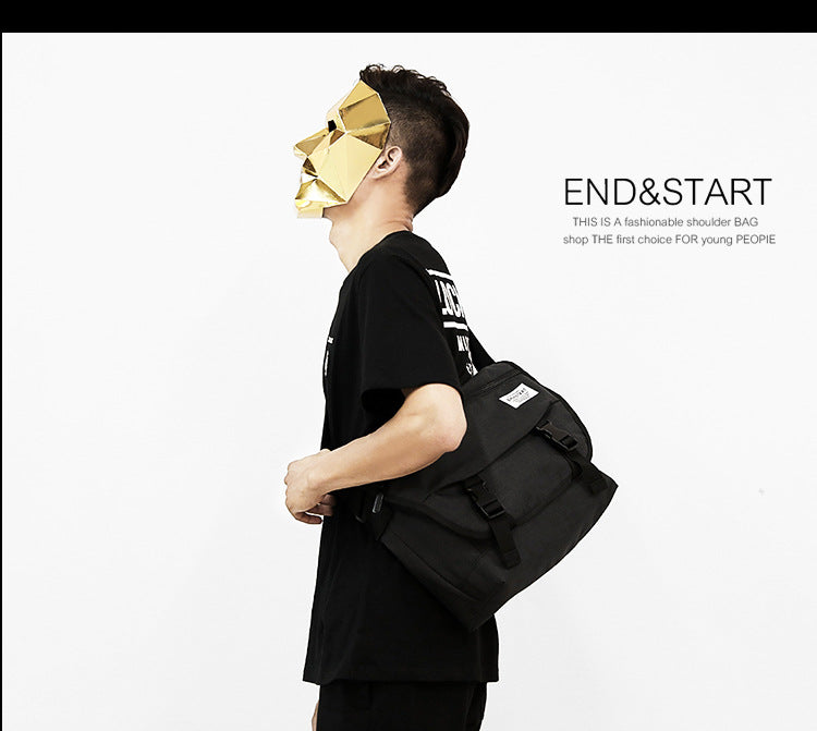 End & Start Shoulder bag Oxford cloth student bag casual messenger bag male bag-End & Start-1stAvenue