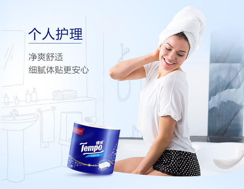 Tempo Neutral Soft 4ply toilet rolls x 16 roll Per carton (135grams)-Tissue Paper-1stAvenue