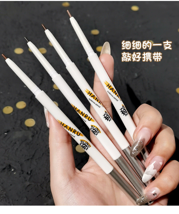 Hanru Eyebrow Pencil Double-headed Ultra-fine Waterproof Sweat-proof Long-lasting No Makeup Clear Roots Wild Eyebrows-Beauty Product-1stAvenue