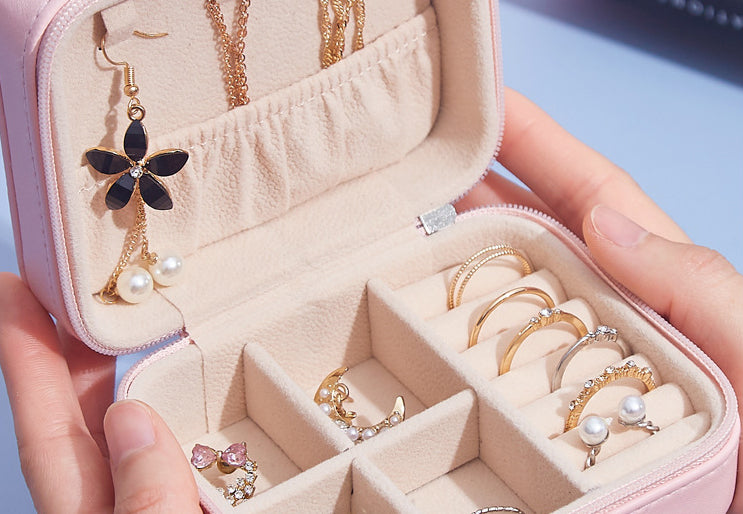 Rectangle jewellery box earrings Rings creative portable jewellery storage box-Jewellery Box-1stAvenue