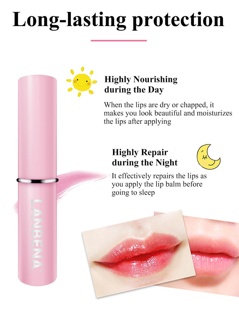 LANBENA Rose Lip Balm Honey Cherry Hyaluronic Acid Moisturizing-Beauty Product-1stAvenue