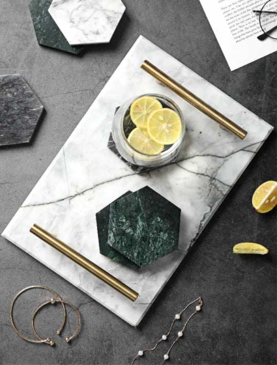 Nordic Style Natural Marble Coaster decoration-Marble Collection-1stAvenue