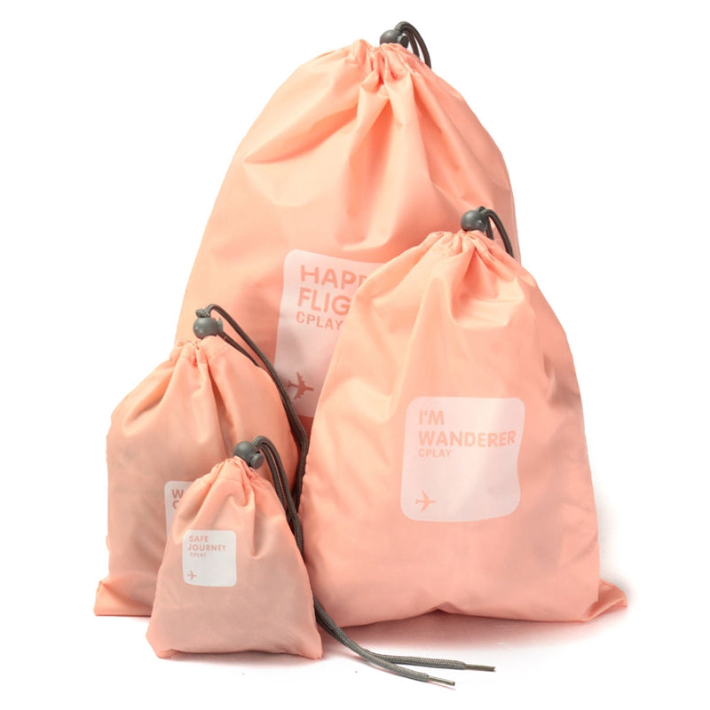 Travel Packing Organizer Bags Lightweight Packing Draw String Bag 4 pcs Set-Travel Organizer-1stAvenue