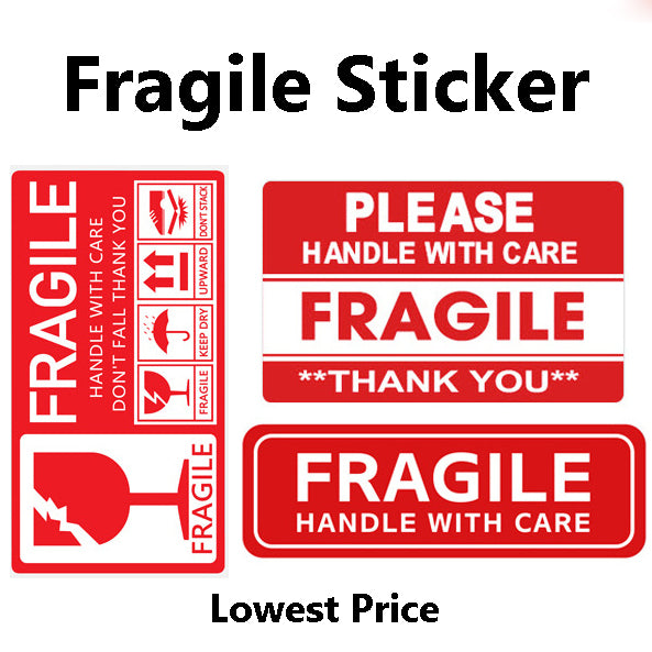 Fragile sticker 9x5cm 13x7cm handle with care sticker-Packing Material-1stAvenue