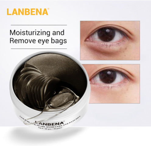 LANBENA Face Mask Gold Black Pearl Collagen Eye Patch Gel Face Care Repairing Wrinkle Lighten Skin Erase Eye Bag Eye Care 60pcs-Beauty Product-1stAvenue