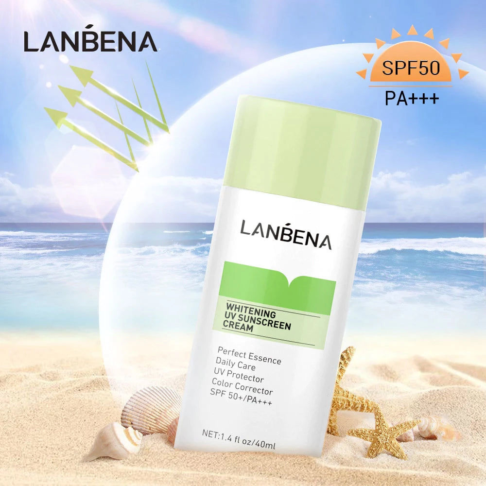 LANBENA UV Sun Protection Whitening Cream Face Sunblock SPF50+ Body Sun Protection Solar Lotion Moisturizing Daily Skin Care 40ml-Beauty Product-1stAvenue