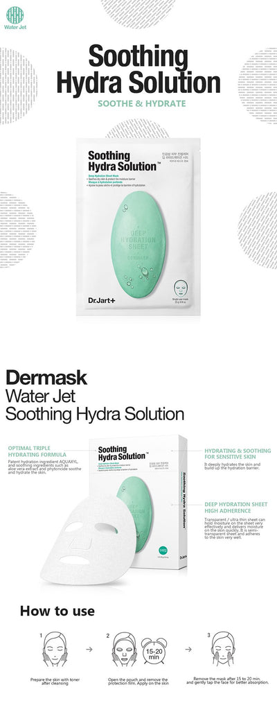 Dr.Jart+ Dermask Soothing Hydra Solution Facial Mask 5pc-Beauty Product-1stAvenue