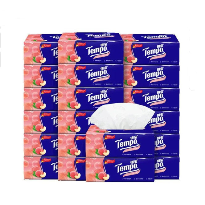 Local Seller Tempo Paper 4 Layer 90 x 16 Packs Pumping Sweetheart Peach Home Paper Towel-Home Living-1stAvenue