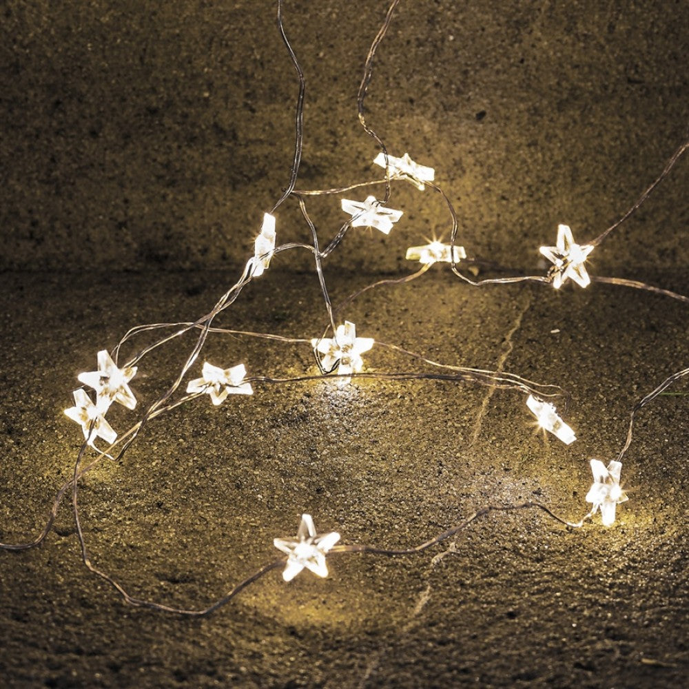 3m Star Lights Warm white for Decoration Wedding Led Copper Wire String Lights Battery Operate Twinkle Light New Year Decor-Fairy Lights-1stAvenue